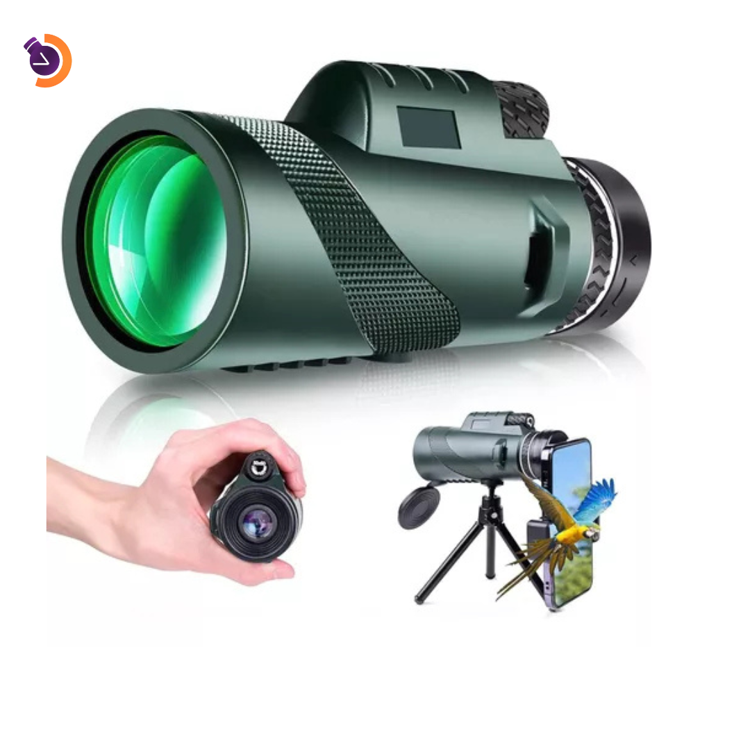 Telescopio Monocular con Soporte para Movil